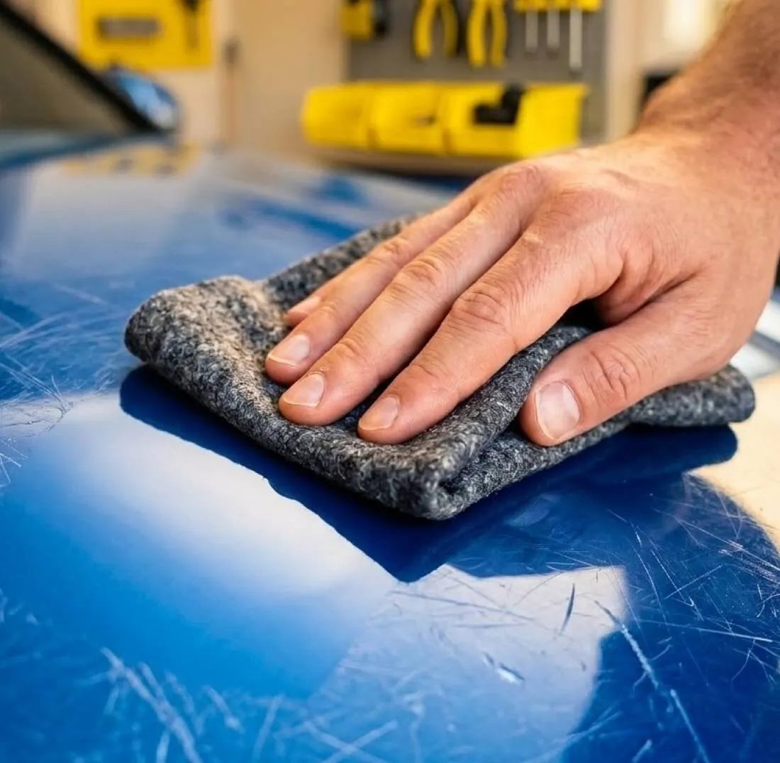 NanoPolix car cloth restoring a glossy finish